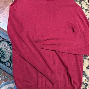 Paul Fredrick 100% Cashmere Rich Red Crewneck Sweater